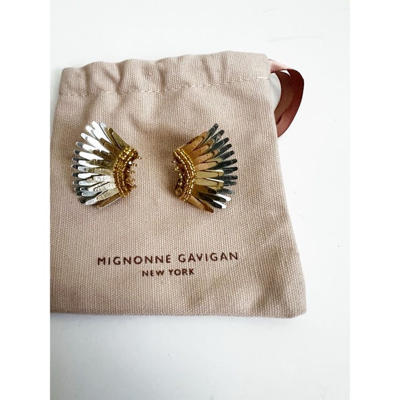 NWT Mignonne Gavigan Mini Madeline Gold and Silver Earring - Picture 2 of 4